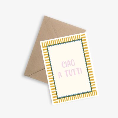 Carte et Affiche Simple - CIAO A TUTTI