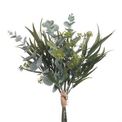 Ramo de eucalipto artificial mixto L44cm verde