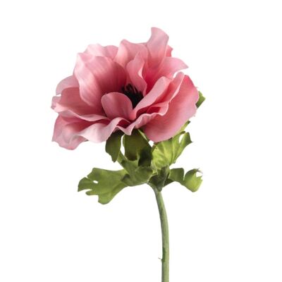 Anémone Artificielle L40cm Rose