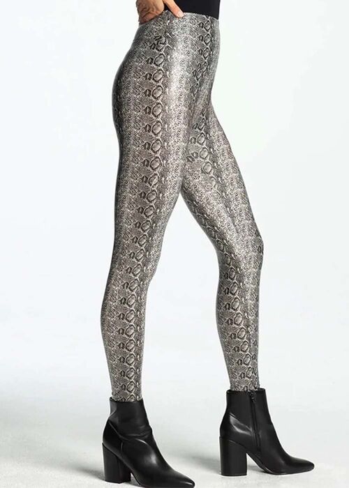 Nancy Faux Leather Reptile Shaping Legging