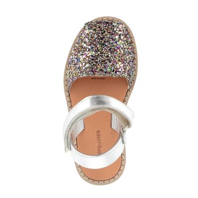 Avarca Velcro Paillettes Multicolor