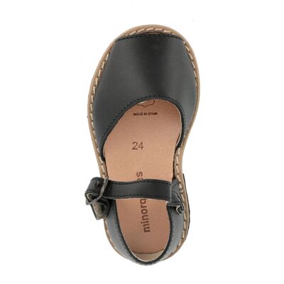 Frailera Black Leather Buckle