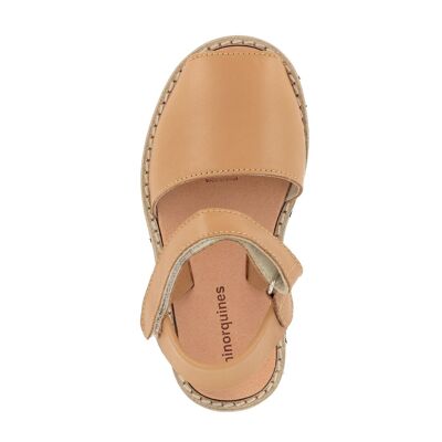 Avarca Velcro Cuero Natural