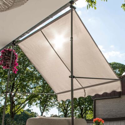 HI Movable awning 200x120 cm grey