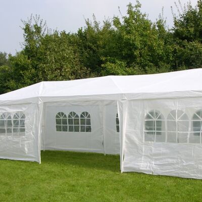 Carpa para fiestas HI con paredes laterales 3x9 m blanca