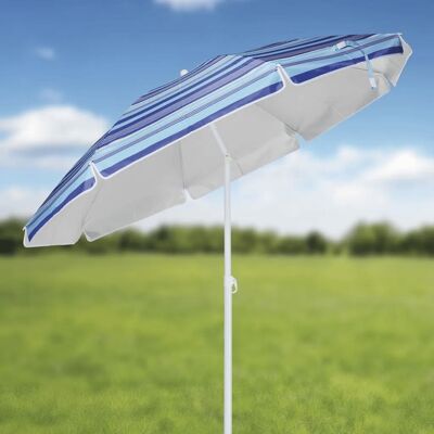 HI Beach parasol 200 cm striped blue