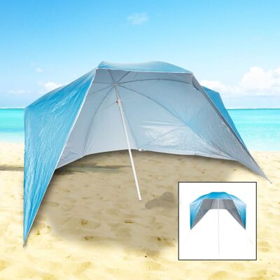 HI Beach parasol with side walls UV50+ 240x233 cm