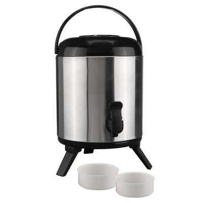 Termo HI con grifo 8 L 23 cm color plata