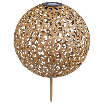 HI Garden lamp solar LED ball 28.5 cm metal brown