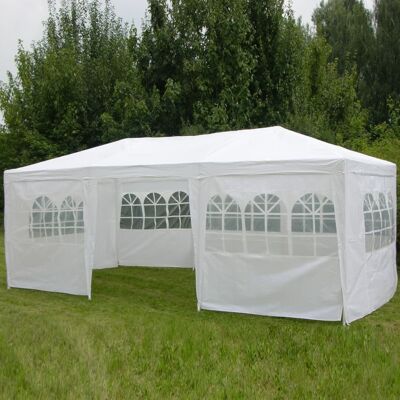 HI Garden pavilion with side walls 3x6 m White