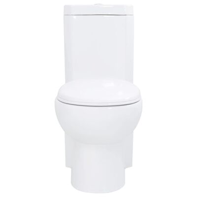Ceramic toilet for corner white