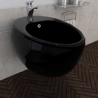 Ceramic wall bidet black