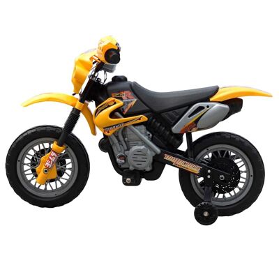 Moto électrique pour enfants Crosser 6 volts jaune