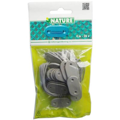 Nature 27-piece Garden screen mounting set grey