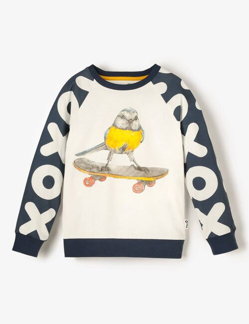 Organic LS Raglan Tee - Skateboard Birdie