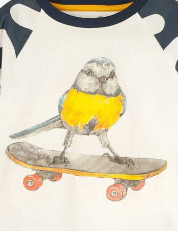 T-shirt raglan bio à manches longues - Skateboard Birdie 3