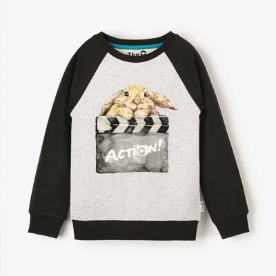 Organic LS Raglan Tee - Clapper Bunny