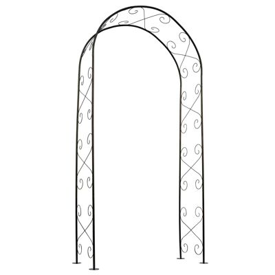 Nature Garden arch 100x37x230 cm metal black