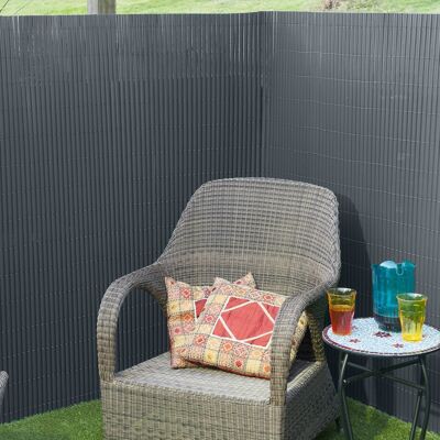 Nature Garden screen double-sided 1x3 m PVC anthracite