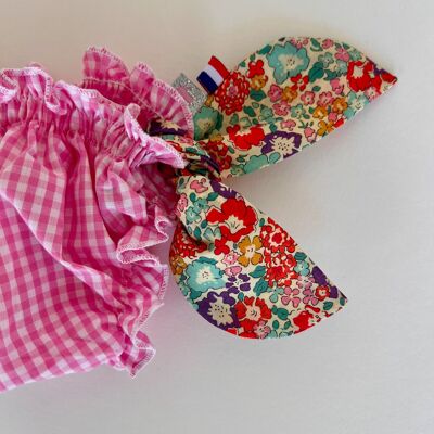 Maillot de bain vichy rose et liberty Michelle