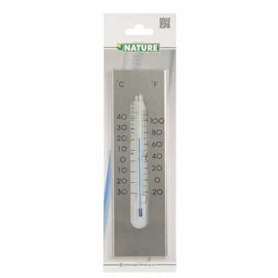 Nature Wall thermometer 7x1x23 cm aluminum