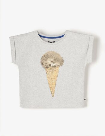 T-shirt bio à mancherons - Ice Cream Hedgie 1