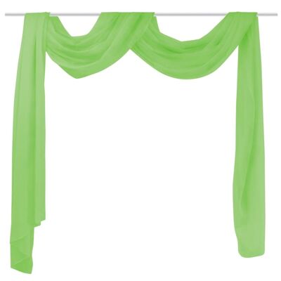 Cortina de voile translúcido 140 x 600 cm verde
