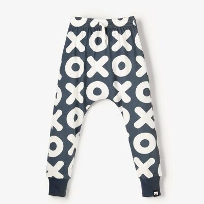 Jogginghose aus Bio-Jersey - Navy White XOXO