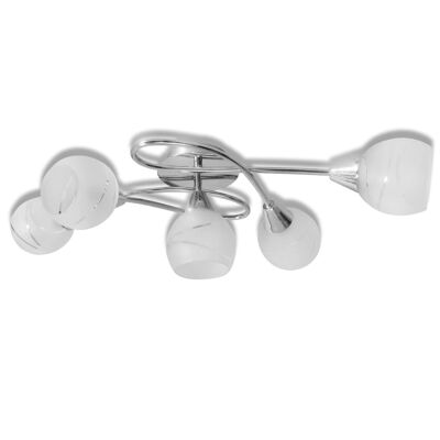 Ceiling lamp with glass housing for lamps