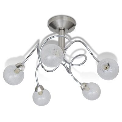 Ceiling lamp with round glass caps (5 x G9)