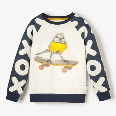 Organic LS Raglan Tee - Skateboard Birdie