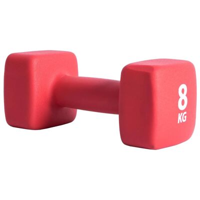 Pure2Improve Dumbbell 8 kg neoprene red