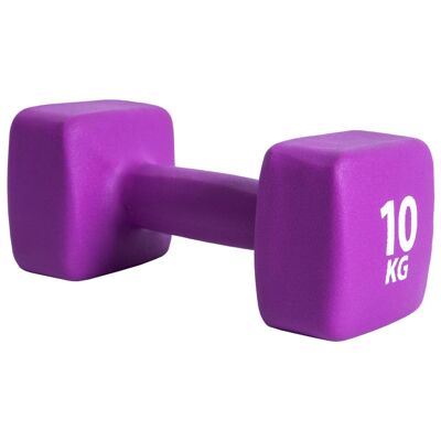 Pure2Improve Dumbbell 10 kg neoprene purple