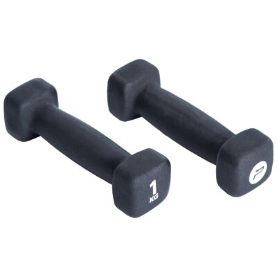 Set bilanciere Pure2Improve 2x1 kg neoprene nero