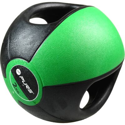 Pure2Improve Medicine Ball with Handles 2 kg green