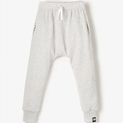 Jogging Bio Jersey Patch Genoux - Gris Chiné