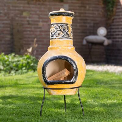 Cheminée RedFire Soledad argile jaune/noir 86035