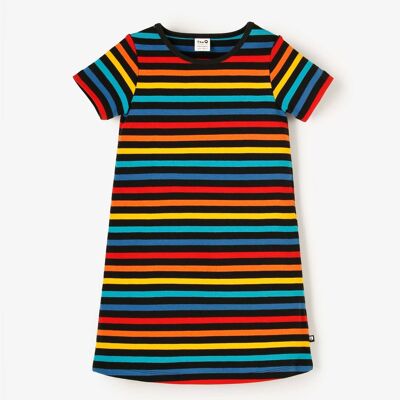 Abito Organic Cosy Coste - Nero Multirighe