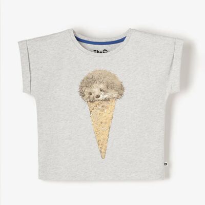 Camiseta orgánica con mangas casquillo - Ice Cream Hedgie