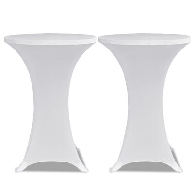 High table cover Stretch Ø60cm White (2 pieces)