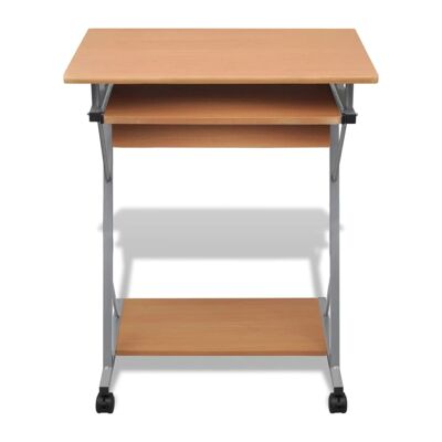 Bureau d'ordinateur étudiant 60 x 40 x 75 cm (marron)