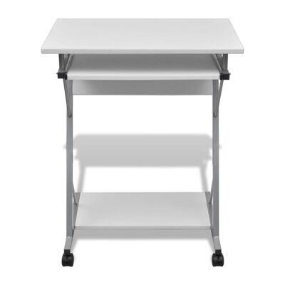 Bureau informatique étudiant 60 x 40 x 75 cm (blanc)