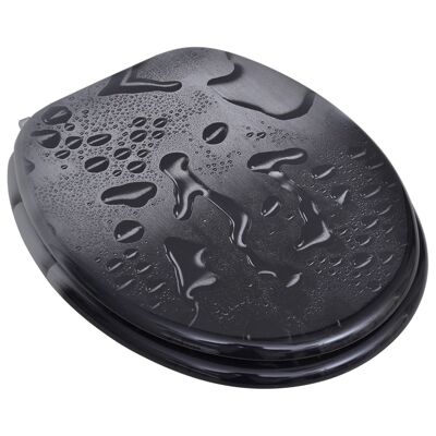 MDF toilet seat with water drop design