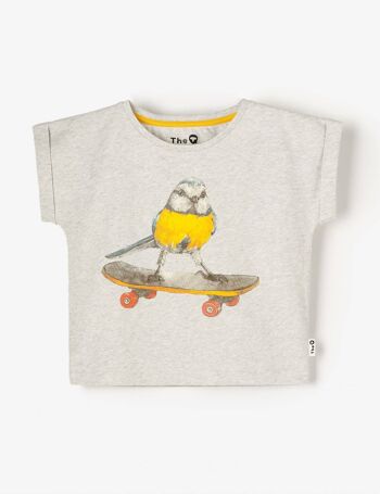 T-shirt bio à mancherons - Skateboard Birdie 2