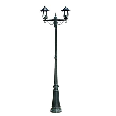 Lanterne de jardin Preston 2 bras 215 cm vert foncé
