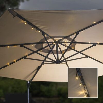Parasol HI con luz solar LED de 130 cm
