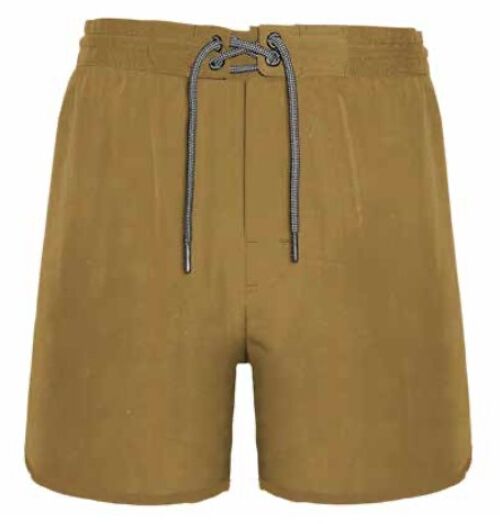 Boardshort Reciclado Liso Color Mostaza Crouch