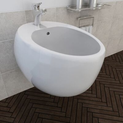 Bidé de pared de cerámica con