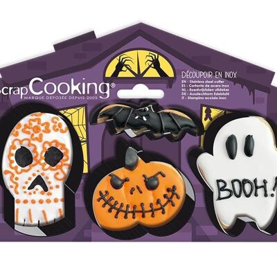 4 cortadores de galletas "Halloween"