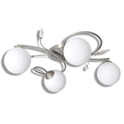 Lamp met kristallen bladeren van acryl voor 4x G9